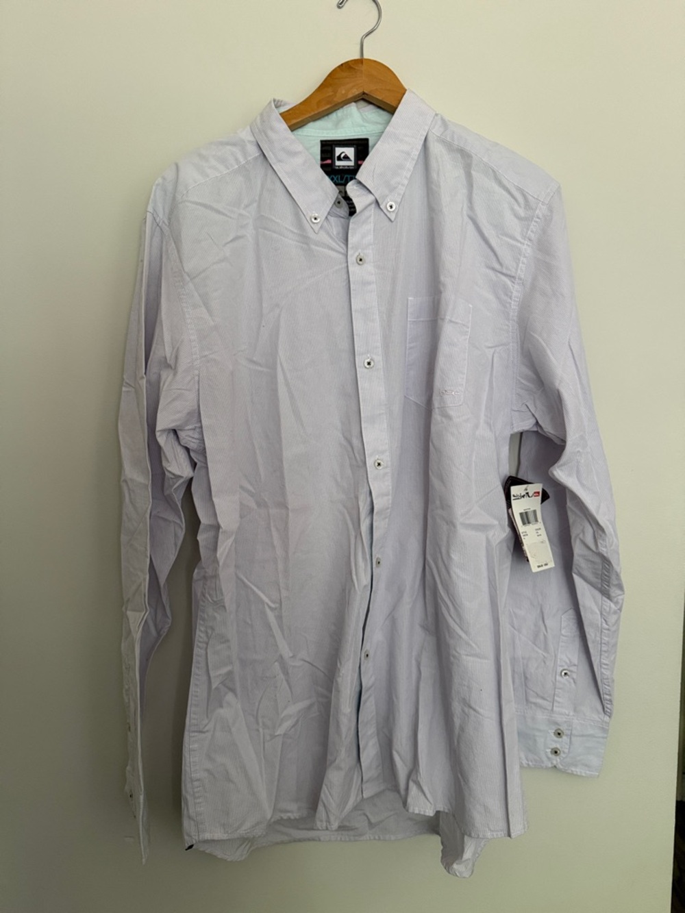 Quiksilver Men's Light Lavender Button-Down Shirt